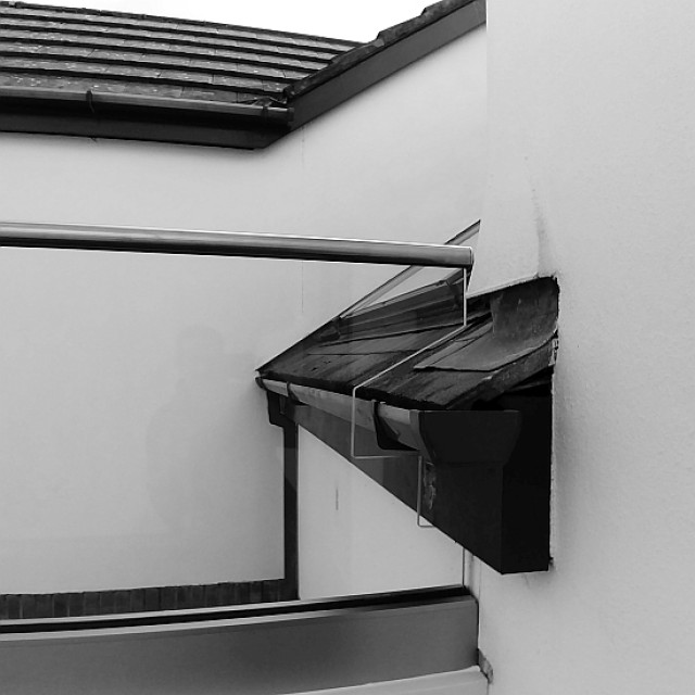 Bespoke cut glass for balcony, Cornwall