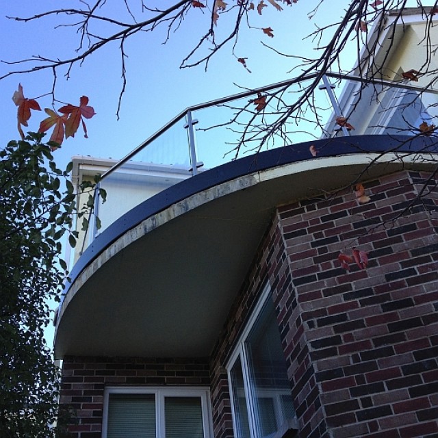 Glazed balcony, Launceston, Cornwall