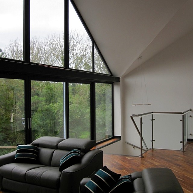 Glass Balustrade and curtain walling, Cornwall
